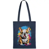 Eric Helmar Müller Urban Backwoods Bulldog Art, Stofftasche, Farbe: Navy