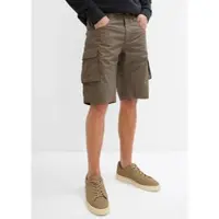 Bonprix Cargobermudas , Herren, Gr. 54, N-Gr, khaki kariert, Web, Obermaterial: 100% Baumwolle, relaxed fit, Hosen Cargobermudas, aus Baumwolle, Relaxed Fit, mit Minimalmuster, im Casual Stil