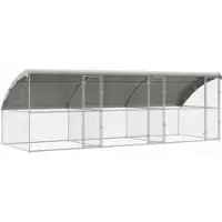 vidaXL Hundekäfig 3 stk. Silber 6 x 2 x 2 m Verzinkter Stahl