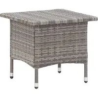 Syfax Beistelltisch Grau 50x50x47 cm Poly Rattan