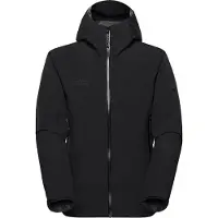Mammut Crag HS Hooded Jacket Men - leichte Hardshell für anspruchsvolle Bergtouren - , Farbe:black, Größe:L