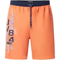 Jan Vanderstorm Badeshorts "Badeshorts JUPPE", Herren, Gr. 6XL, weit, rot (orange), Obermaterial: 100% Polyester COOLMAX(R) PES(Coolmax)., Badehosen Badeshorts