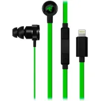 Razer Gaming-Headset "Hammerhead Lightning für iOS", schwarz (schwarz, grün), Kopfhörer, Gaming-Headset