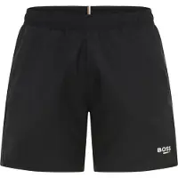BOSS Badeshorts "Swordfish", Herren, Gr. XL, N-Gr, schwarz (schwarz 005), Web, Obermaterial: 100% Polyester, unifarben, Badehosen Badeshorts