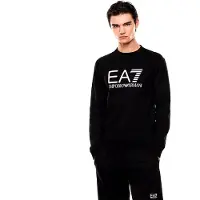 EA7 für Herren. 7M002278_AF22266 Core Identity Sweatshirt schwarz (3XL), Lässig, Baumwolle, Kurzarm