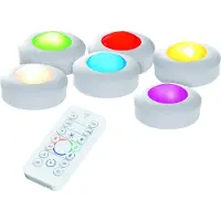 Northpoint LED Spots 6er-Set 35 Stunden Laufzeit Unterbau Warmweiß Dimmbar Timer inkl. Batterien