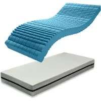 Benab Schaummatratze Medical Premium S2 Matratze 90 x 200 cm H3 hart 13 cm hohe Schaummatratzen, Desinfiziert, HR, 7 Zonen, Anti-dekubitus, Profilierung