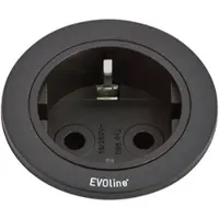 NABER Evoline One Einzelsteckdose, Steckdosenelement, Ring schwarz