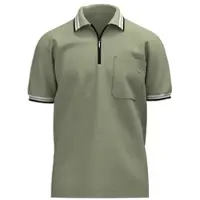 Trigema Poloshirt "Poloshirt mit Reißverschluss", Herren, Gr. XXL, salbei, Piqué, 100% Baumwolle, Basic, lang, ohne Ausschnitt, Shirts Poloshirt