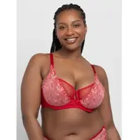 Dorina Bügel-BH "Erin (Valentine)", Damen, Gr. 90, Cup G, rot, Obermaterial: 60% Polyester, 33% Polyamid, 7% Elasthan, BHs Bügel-BH