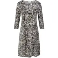 Peter Hahn Jersey-Kleid Rundhals-Ausschnitt weiss, 46