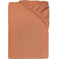 Dyckhoff Spannbettlaken "Uni", braun (kupfer), B:180cm L:200cm, Jersey, Obermaterial: 95% Baumwolle, 5% Elasthan, Bettlaken, Spannbettlaken, Angenehm weich, besonders flexibel, bis 25cm Matratzenhöhe