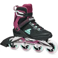 Rollerblade Inline Skates Macroblade 84 (Rollen: 84mm/84A, Kugellager: SG7) schwarz/burgund/oceangrün Damen