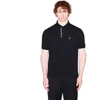 Armani Exchange für Herren. XM002067AF10366UC001 Poloeinsatz schwarz (S), Lässig, Baumwolle, Kurzarm