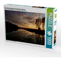 CALVENDO Sonnenuntergang bei Thierhaupten, Bayern 1000 Teile Puzzle quer 640x480mm, Cross Martina; 7312117