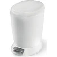 Simplehuman 6 Liter runder Treteimer, weißer Kunststoff - 8,6x8,6x63,5 cm; CW1318