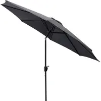 Degamo Marktschirm 300cm grau knickbar, mit Kurbel, Material Bezug 100% Polyester, Gewicht 6kg