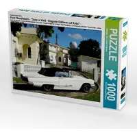 CALVENDO Ford Thunderbird - Ein Motiv aus dem Kalender "Ganz in Weiß - Elegante Oldtimer auf Kuba" - 1000 Teile Puzzle quer 640x480mm, von Löwis of Menar Henning; 7375361