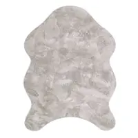 Paco Home Fellteppich "Pelt 640", grau, B:60cm H:16mm L:90cm, Polyester, Teppiche, Fellteppich, Kunstfell, Uni Farben, sehr weicher Flor