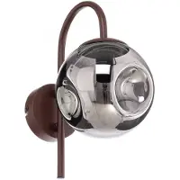 LINDBY Wandleuchte Valentina, Glas, rauchgrau, rund