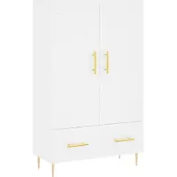 Syfax Highboard Weiß 69,5x31x115 cm Holzwerkstoff