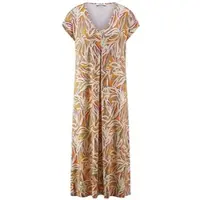 Peter Hahn Kleid V-Ausschnitt orange, 48