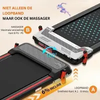 Merkloos Klappbares Laufband – Elektrisches Heimtrainer-Fahrrad – Walking Pad Fitness – Schwarz