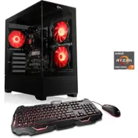 CSL Gaming-PC "AeroVision V24302", schwarz, Microsoft Windows 11 Home (64 Bit), 32 GB RAM 1.000 GB SSD, Desktop-PCs, Gaming-PC