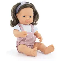 Miniland Kastanienbraune Babypuppe 38 Cm Rosa Rosa One Size