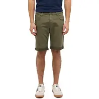 Mustang Slim-fit-Jeans "Herren Style Chicago Shorts Z", Herren, Gr. 35, grün (6421 olivgrün), Denim/Jeans, 90% Baumwolle, 8% Polyester, 2% Elasthan, unifarben, slim fit, Jeans Slim-fit-Jeans