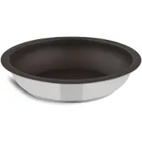 BRK B/R/K Quick Clack Frypan Bratpfanne, 28 cm max. Durchmesser, Edelstahl, Induktionsherd-geeignet, Antihaftbeschichtung, abnehmbarer Griff