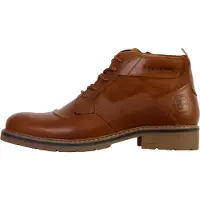 Redskins Edge Stiefeletten aus Leder mit Schnürverschluss, seitlichem Reißverschluss, runder Schuhspitze und flachem Absatz