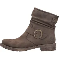 Rieker Damen Stiefelette mit runder Schnalle am gerafften Schaft 79454, Größe:39 EU, Farbe:Braun
