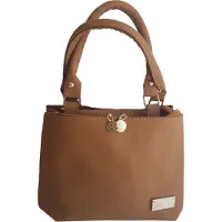 Markenlos Damen Tasche Shopper Handtasche Tabakbraun Schultertasche Schultasche Neu G-18