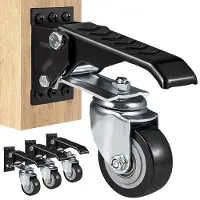 StarTech.com SM - 4er-Set Lenkrollen Werkbank - Max. 74,8kg Tragfähigkeit - Möbelrollen mit Doppelkugellager - Schwerlastrollen aus Polyurethan - Transportrollen mit Bremse - Industrierollen 160x70x174mm