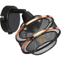 Globo Lighting Wandleuchte, Schwarz-Gold, 1-Flammig