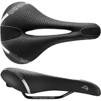 Selle Royal Selle Italia Lady Gel Flow, Fahrradsattel, Straßenrennen, Frauen, Schwarz, Weiß, Muster, Karbonfaser
