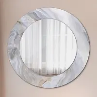 Coloray Ø60cm Modern Spiegel - Wandspiegel Wandmontage- Schlafzimmer - abstrakt Marmor