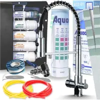 ARI Solid Spring 3-Wege Küchenarmatur Chrom Flexibel mit 5-Stufen Wasserfiltersystem Untertisch Trinkwasserfilter