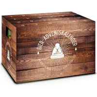 Itenga Adventskalender für Bierkasten Stülper Motiv Holzkiste - Bier Adventskalender
