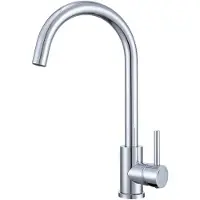 VBChome Küchenarmatur Verchromter Edelstahl Granitoptik 360° drehbar – Einhebel Mischbatterie für Spüle, Wasserhahn modern für Spültisch