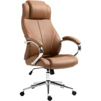 BellaFurn Ergonomischer Bürostuhl, Chefsessel, Polsterstuhl für Ehepartner – Zeitloses Design | Farbe: hellbraun