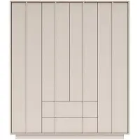 Masseno Drehtürenschrank PIANO 160/195/55cm 4-türig Kaschmir