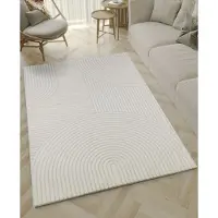 The Carpet Teppich "Everest Hoch-Tief-Struktur" rechteckig 14 mm Höhe Wohnzimmer Teppich, hohe Flordichte, 3D-Effekt, weiche Oberfläche