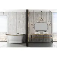 Gemlook Badewanne Thaleia aus Messing, doppelten Slipper Design, 172x70x72 cm
