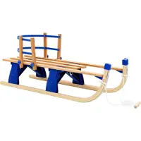 Syfax Klappschlitten mit Rückenlehne Holz 119 cm