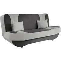 Mirjan 24 Sofa Pinto mit Bettkasten und Schlaffunktion, Schlafsofa, Couch vom Hersteller (Uttario Velvet 2971 + Uttario Velvet 2973)
