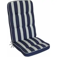 Kettler Herlag Hochlehnerauflage Tilly 123x50x7cm Blockstreifen Blau-Gestreift 1 Stück Fleckschutz