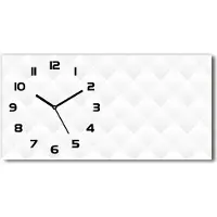 Tulup Wanduhr aus Glas – 60x30 cm - Glasbild - Glasuhr - Gehärtetes Glas - schwarze-zeiger - Abstraktion Hintergrund