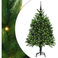 vidaXL Weihnachtsbaum mit 150 LEDs mit Ständer Grün 120 cm PE